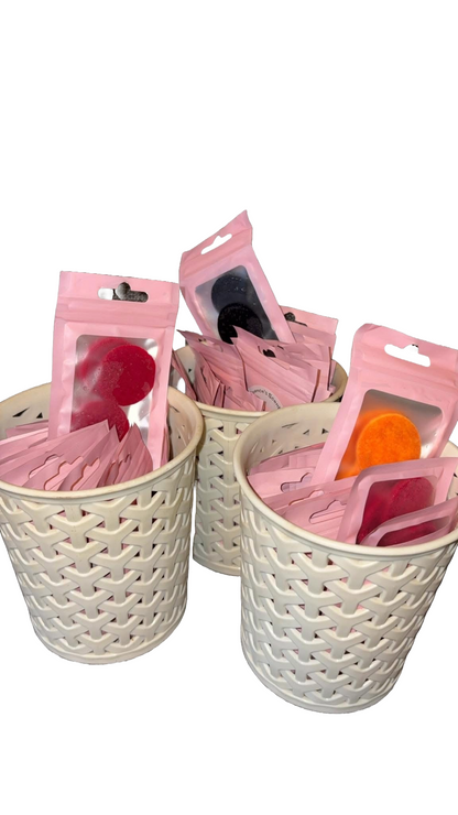 Scented hoover disks with felt pads for vacuum freshening