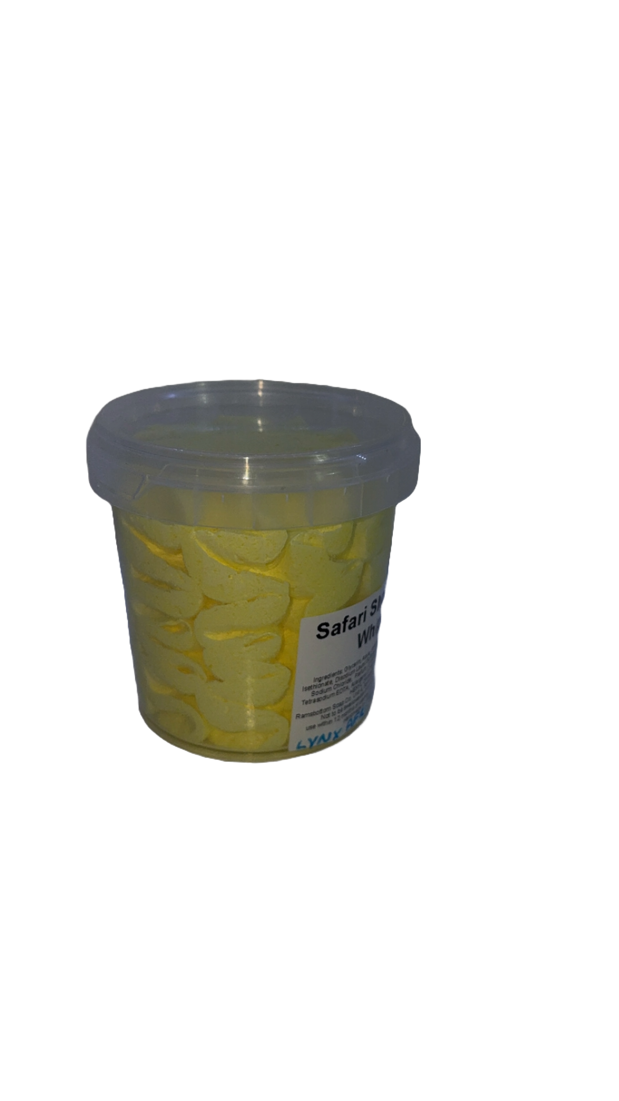 Creamy scented shower whip for luxurious bath experience